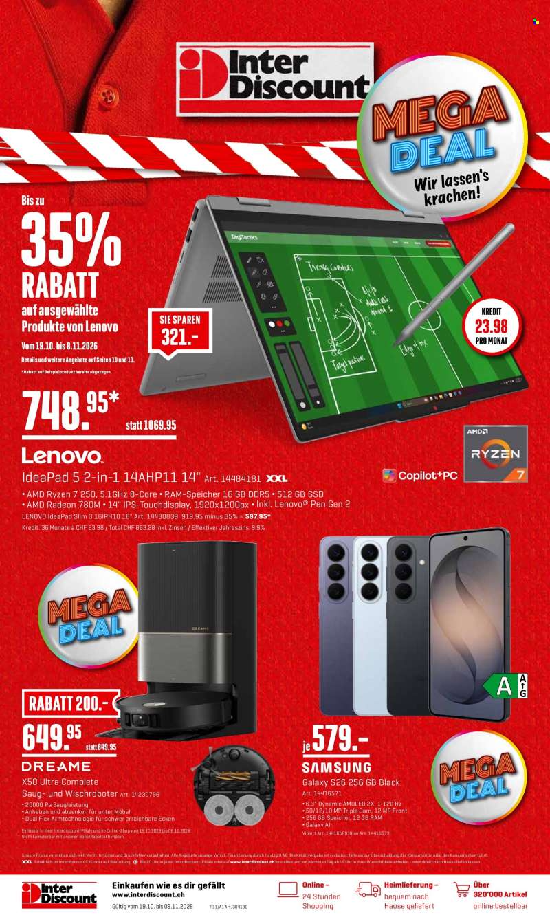 Volantino Interdiscount - 19.10.2026 - 8.11.2026.