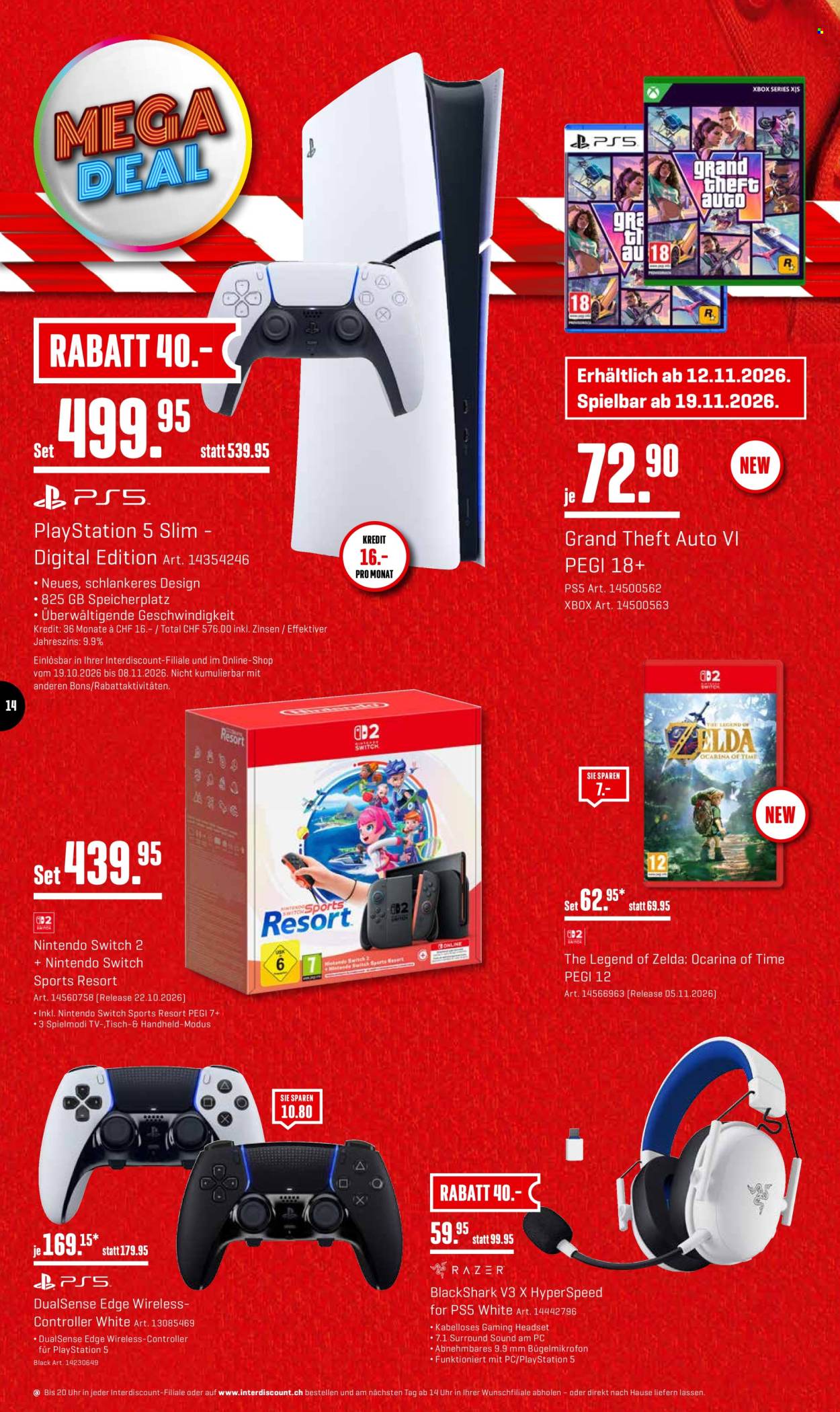 Volantino Interdiscount - 19.10.2026 - 8.11.2026. Pagina 14