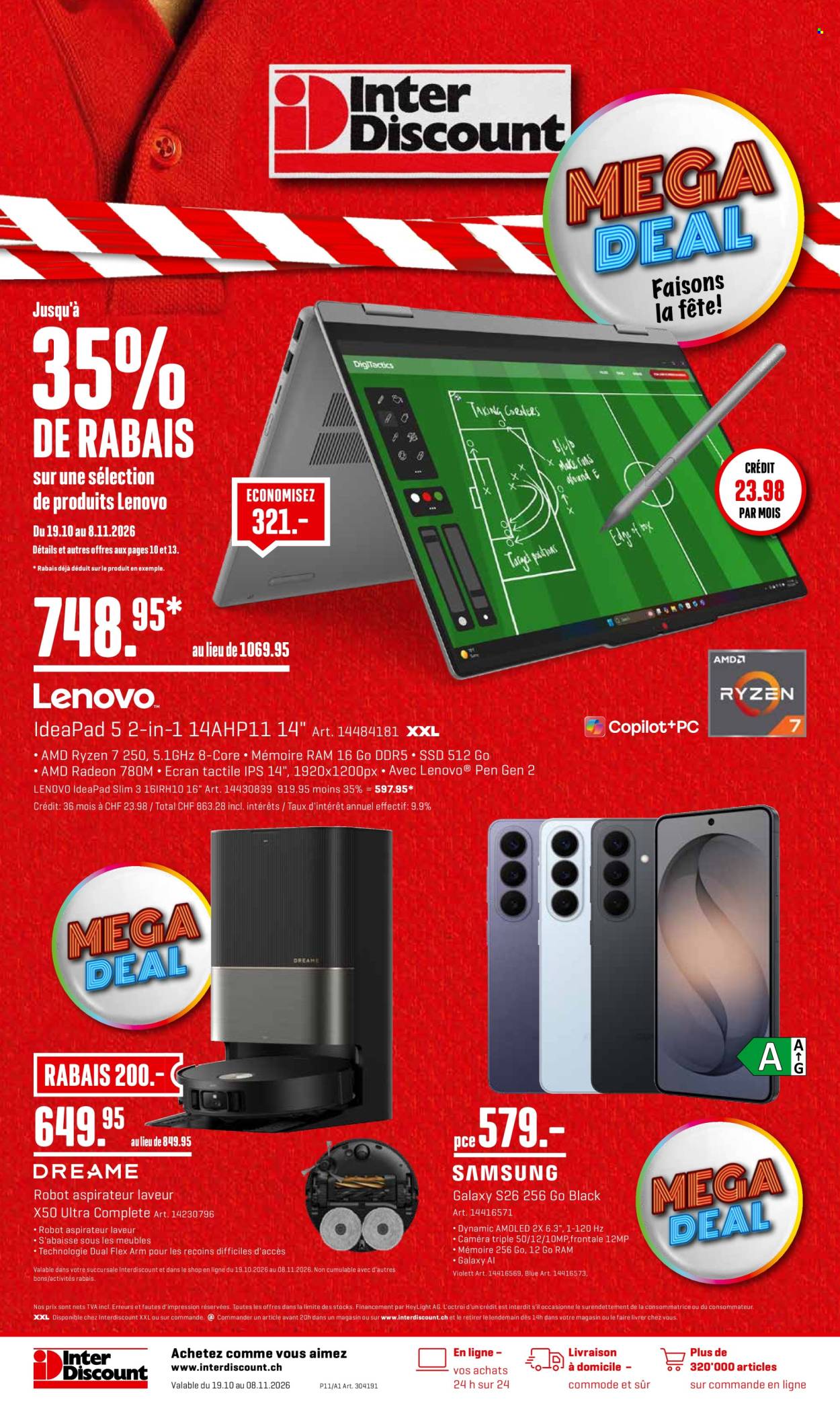 Volantino Interdiscount - 19.10.2026 - 8.11.2026. Pagina 1