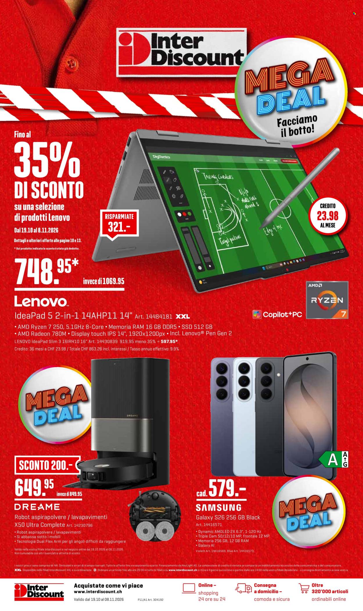 Volantino Interdiscount - 19.10.2026 - 8.11.2026. Pagina 1