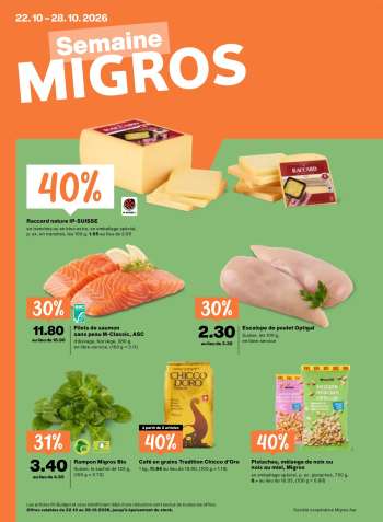 Volantino Migros - 22.10.2026 - 28.10.2026.