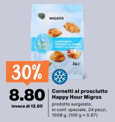 Cornetti al prosciutto Happy Hour Migros