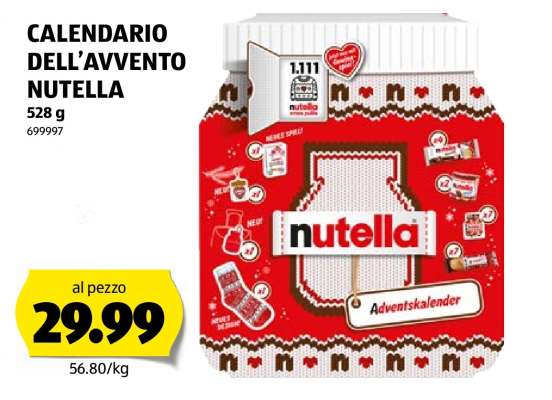 CALENDARIO DELL’AVVENTO NUTELLA