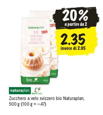 Zucchero a velo svizzero bio Naturaplan