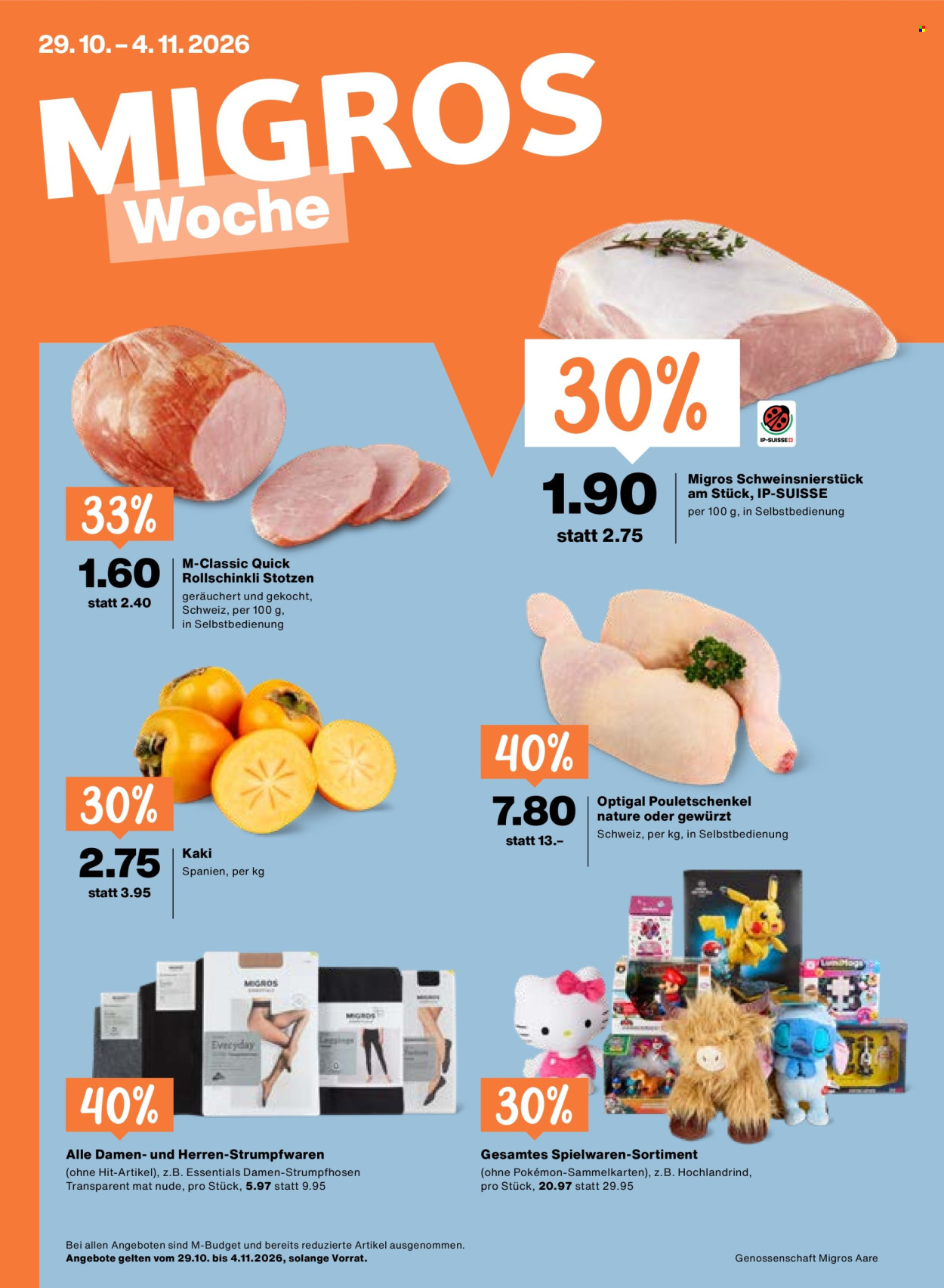 Volantino Migros - 29.10.2026 - 4.11.2026. Pagina 1